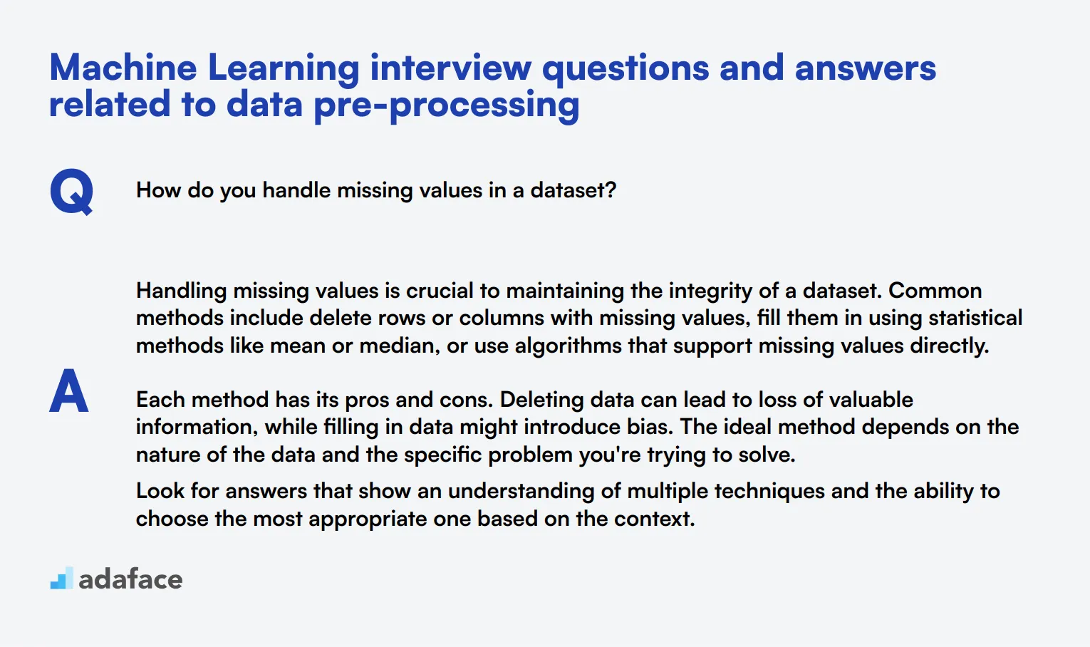 7 Machine Learning interview questions and answers related to data pre-processing