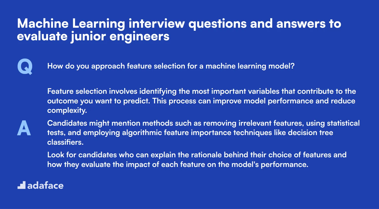 8 Machine Learning interview questions and answers to evaluate junior engineers