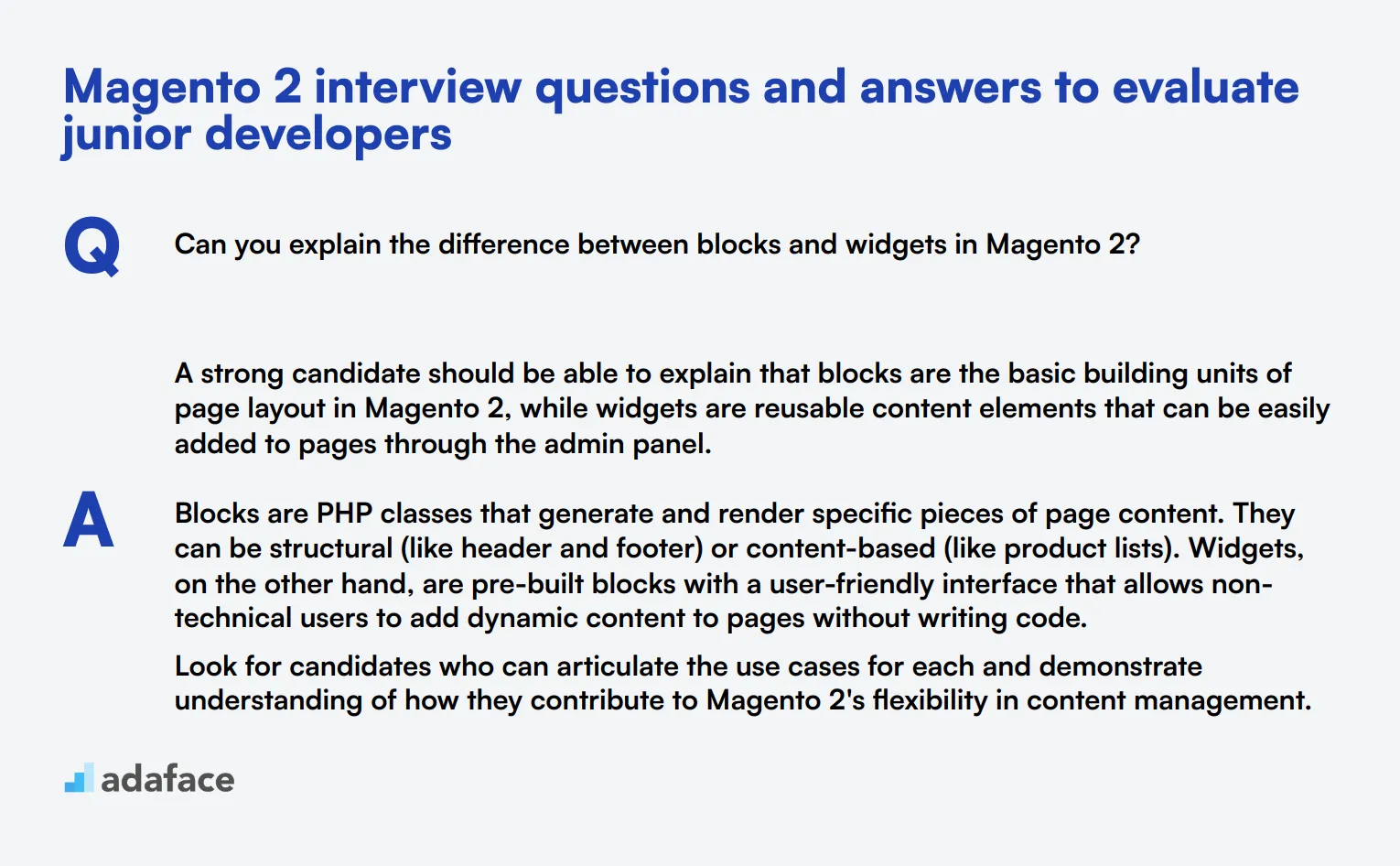 5 Magento 2 interview questions and answers to evaluate junior developers