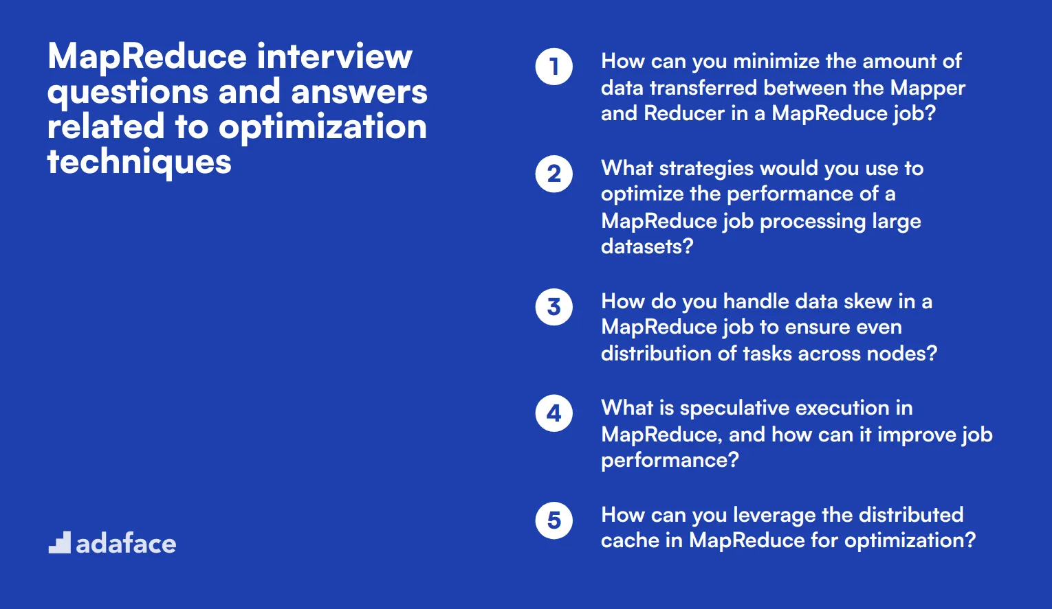 8 MapReduce interview questions and answers related to optimization techniques