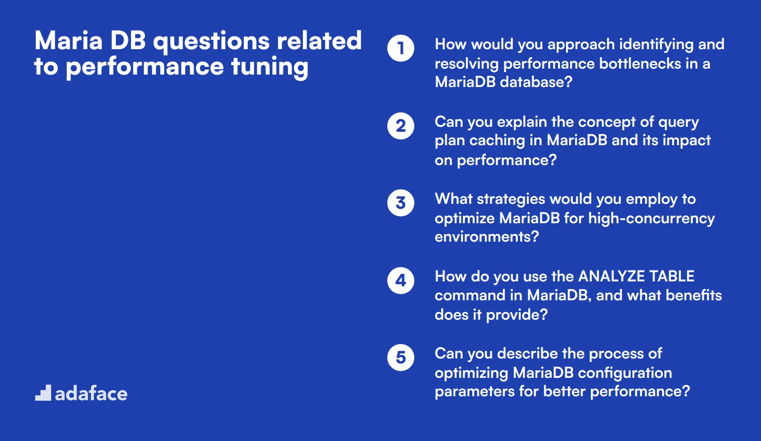 14 Maria DB questions related to performance tuning