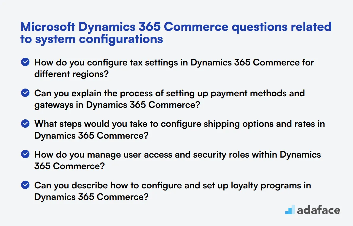 10 Microsoft Dynamics 365 Commerce questions related to system configurations