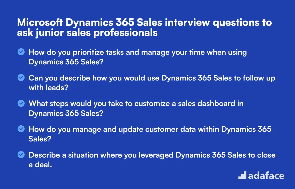 20 Microsoft Dynamics 365 Sales interview questions to ask junior sales professionals