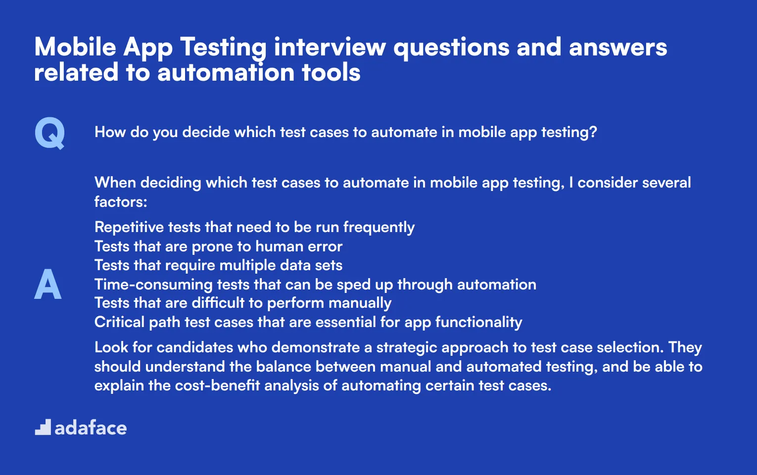 9 Mobile App Testing interview questions and answers related to automation tools