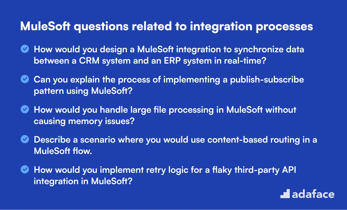 15 MuleSoft questions related to integration processes