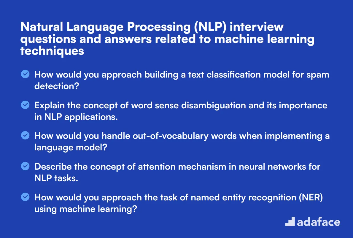 9 Natural Language Processing (NLP) interview questions and answers related to machine learning techniques