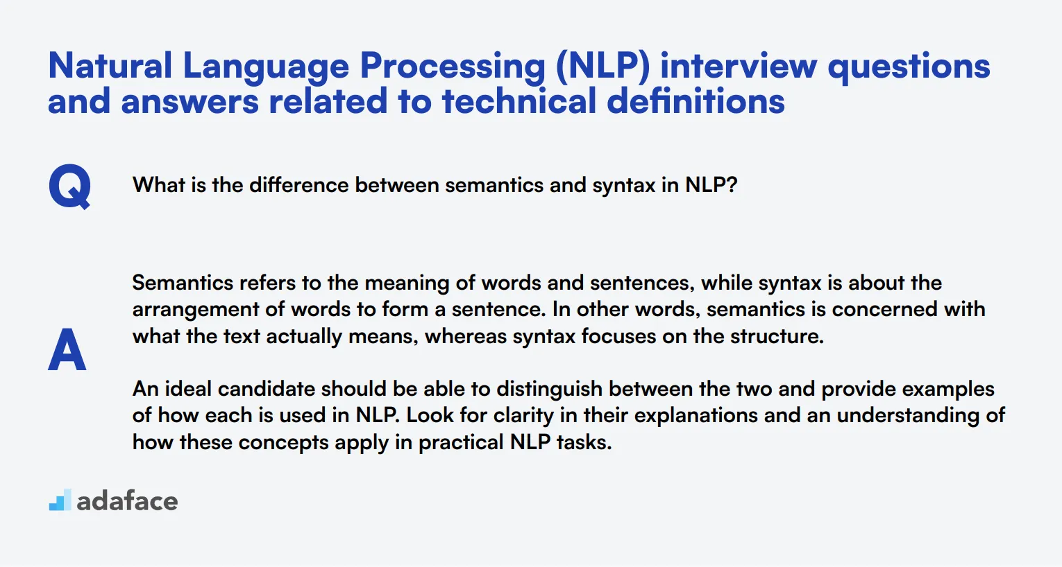 9 Natural Language Processing (NLP) interview questions and answers related to technical definitions