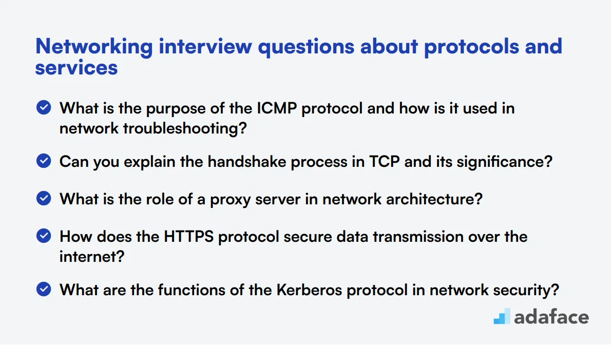 12 Networking interview questions about protocols and services