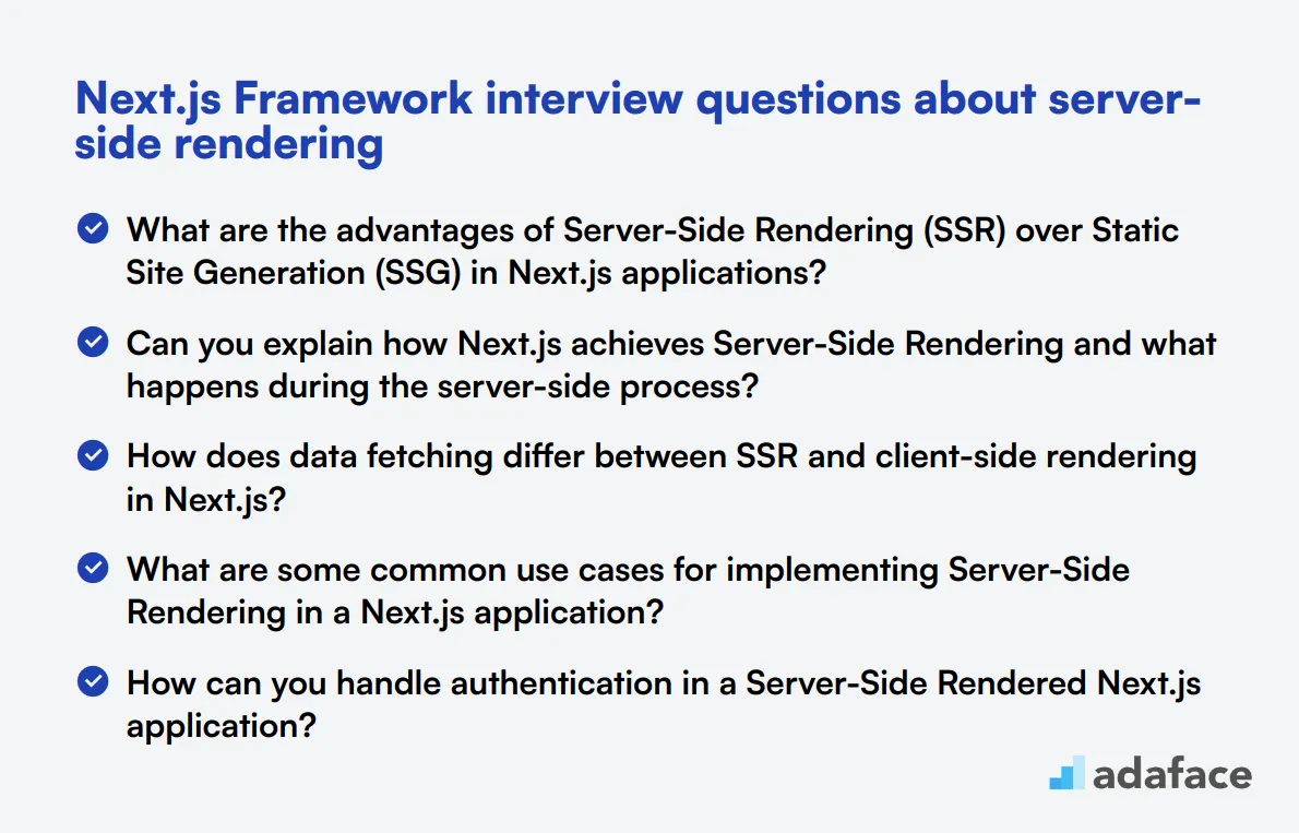 10 Next.js Framework interview questions about server-side rendering