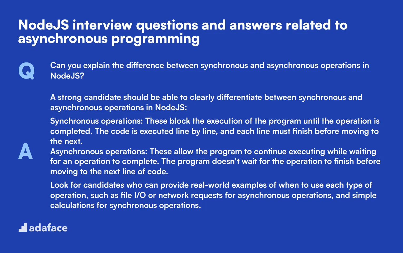 6 NodeJS interview questions and answers related to asynchronous programming