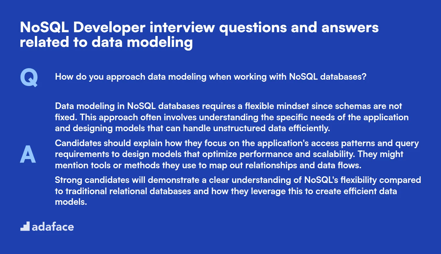 9 NoSQL Developer interview questions and answers related to data modeling