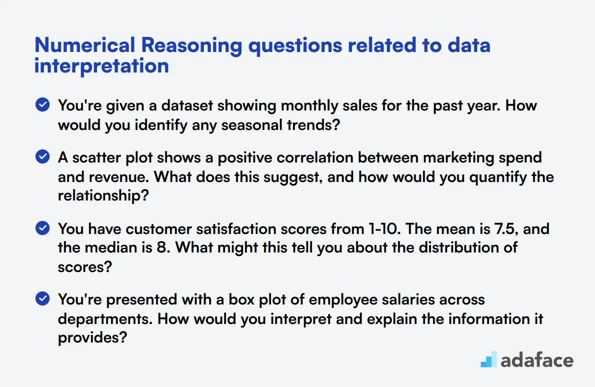 14 Numerical Reasoning questions related to data interpretation