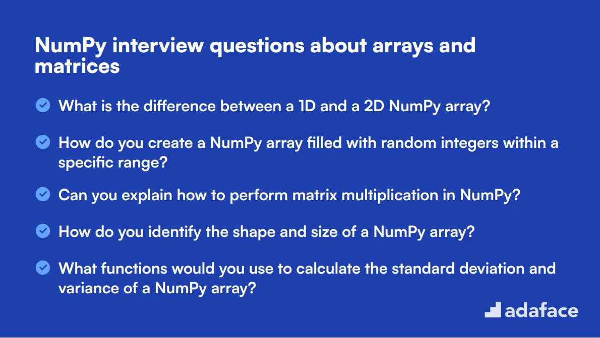 10 NumPy interview questions about arrays and matrices