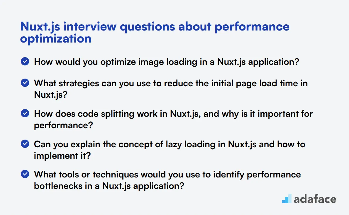 12 Nuxt.js interview questions about performance optimization