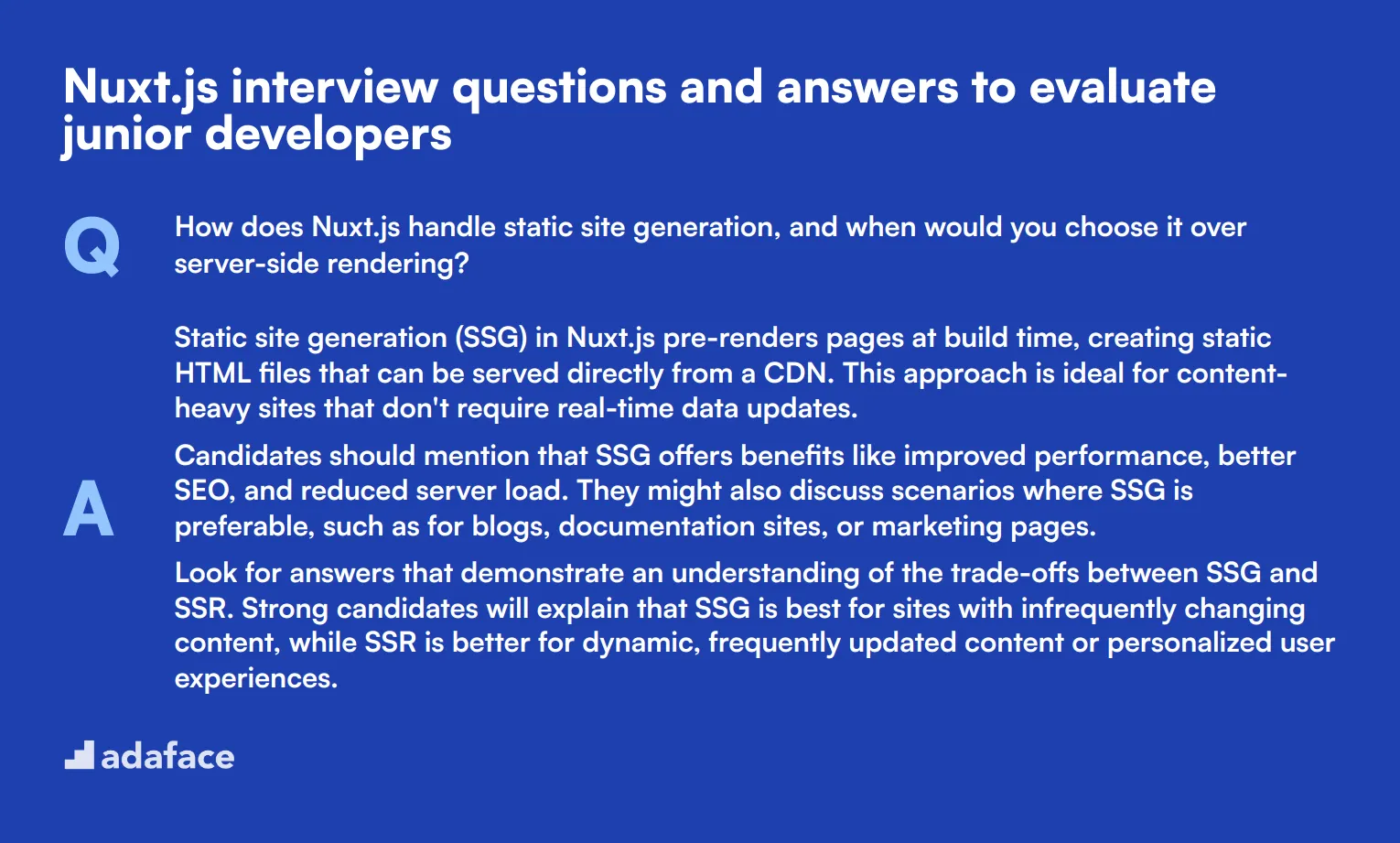 8 Nuxt.js interview questions and answers to evaluate junior developers