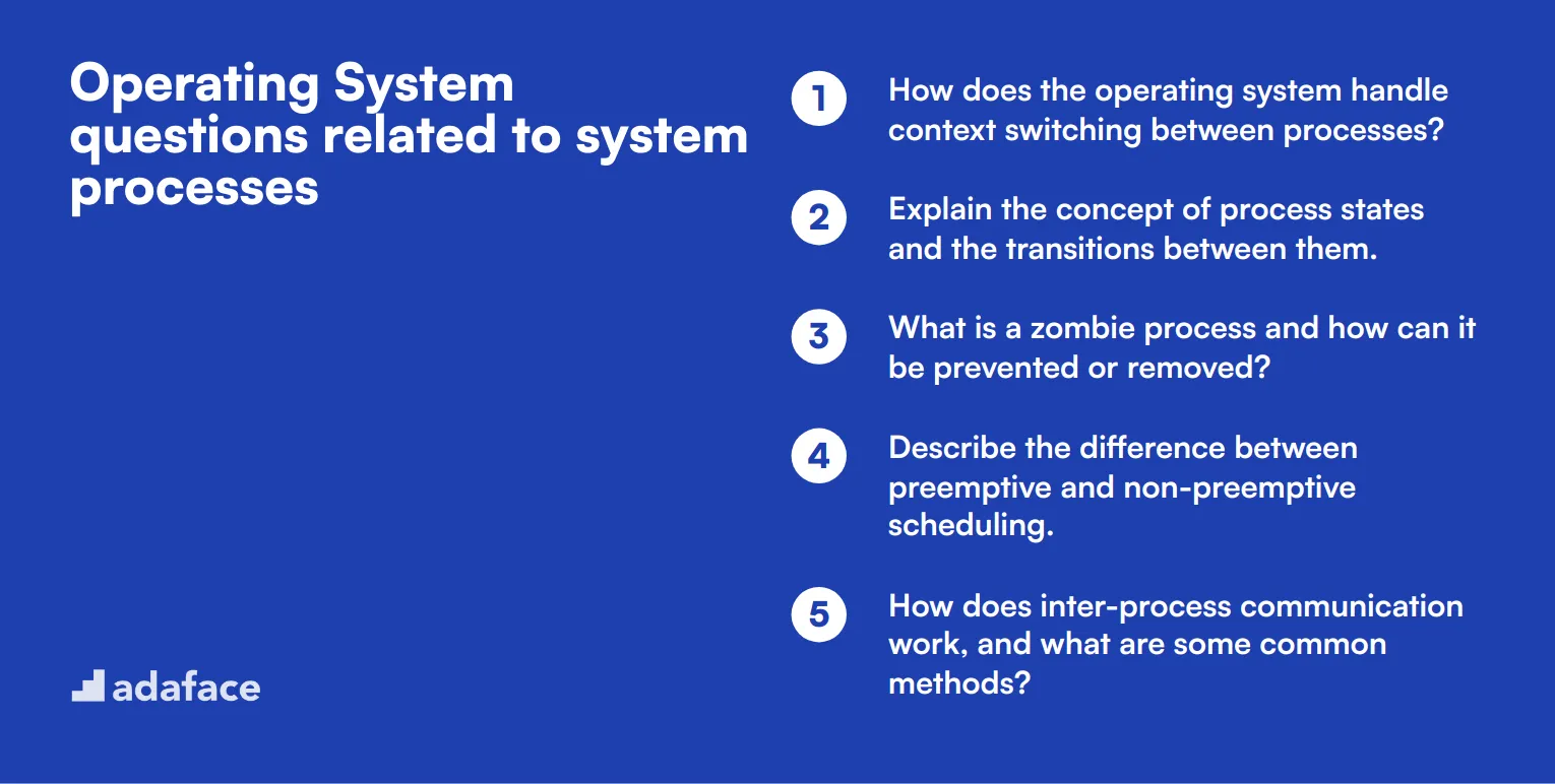 12 Operating System questions related to system processes