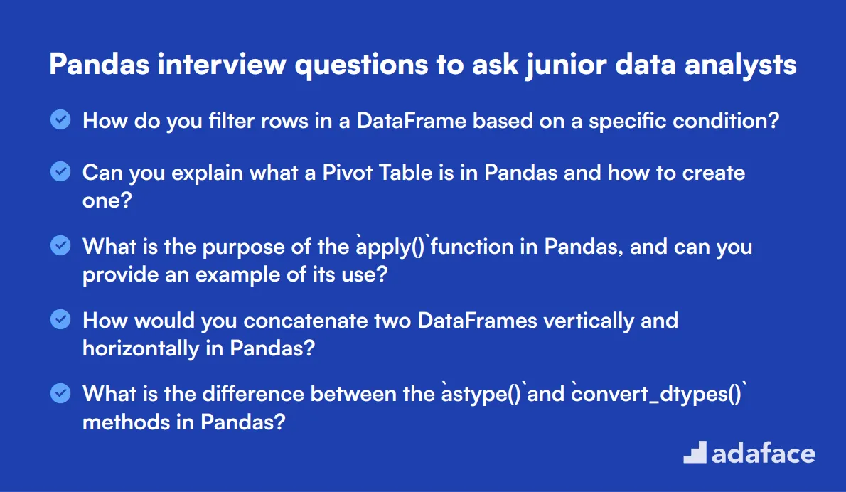 10 Pandas interview questions to ask junior data analysts