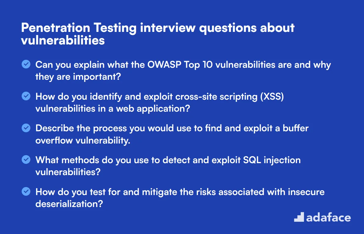 12 Penetration Testing interview questions about vulnerabilities