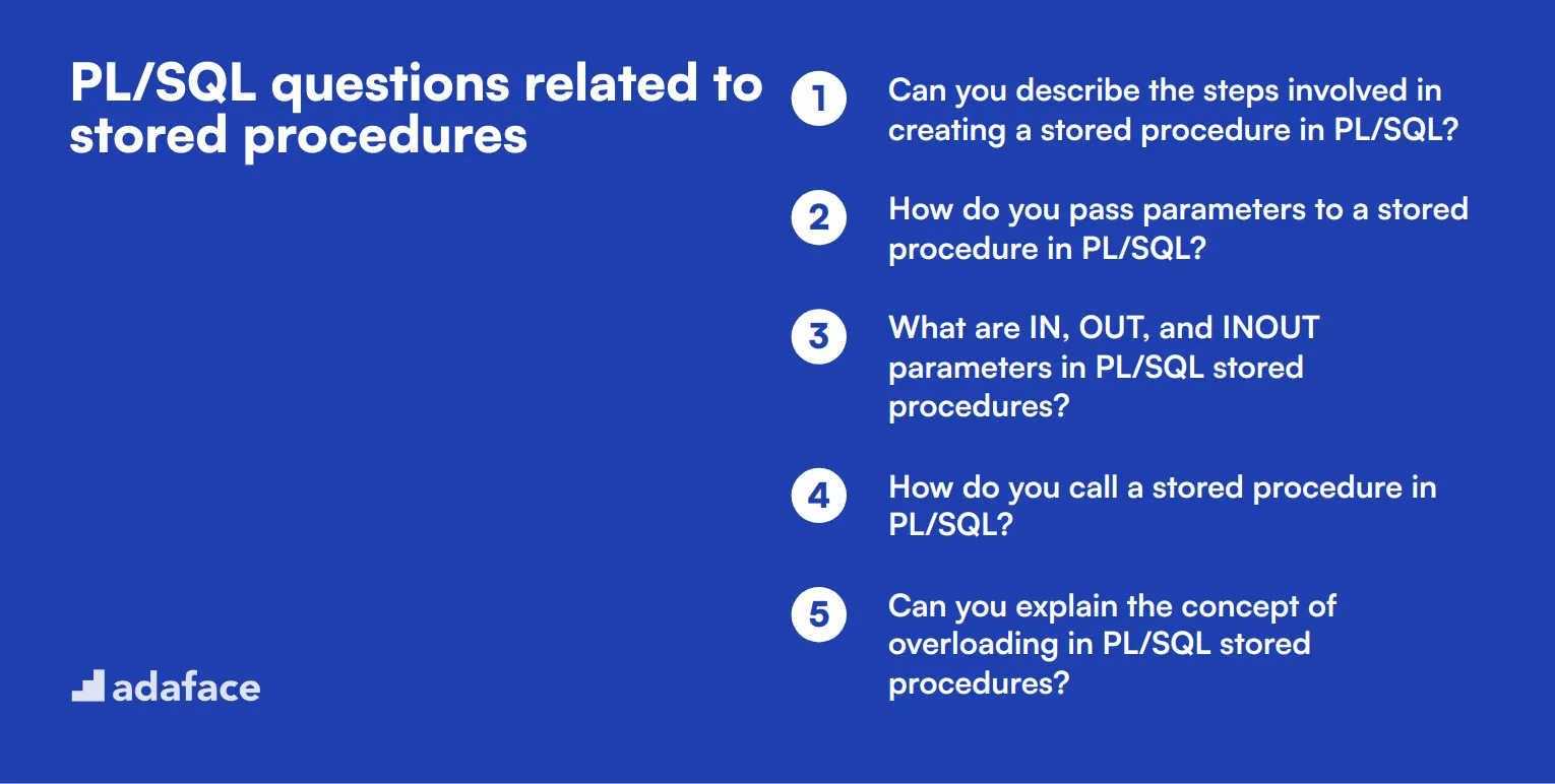 12 PL/SQL questions related to stored procedures