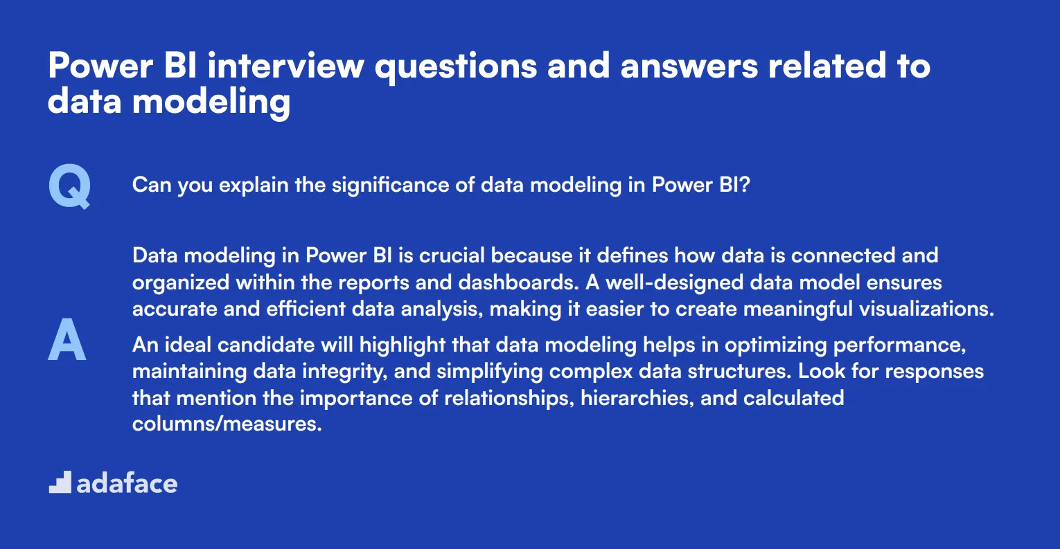 7 Power BI interview questions and answers related to data modeling