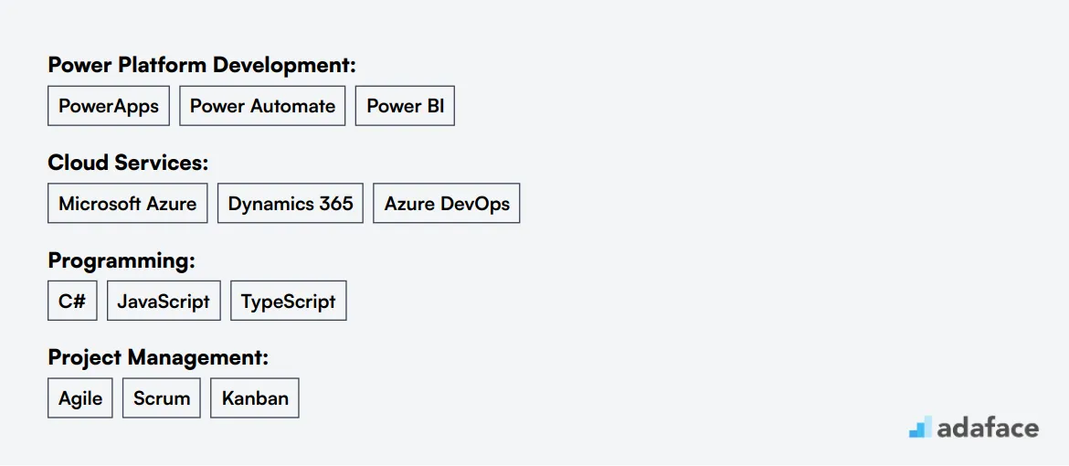 Ideal skills required for Power Platform Developer