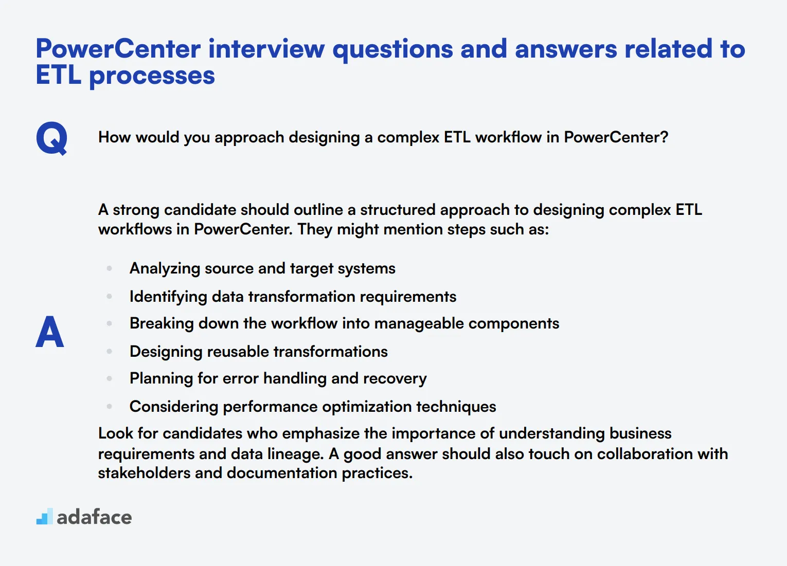 9 PowerCenter interview questions and answers related to ETL processes