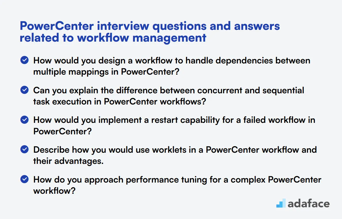 8 PowerCenter interview questions and answers related to workflow management