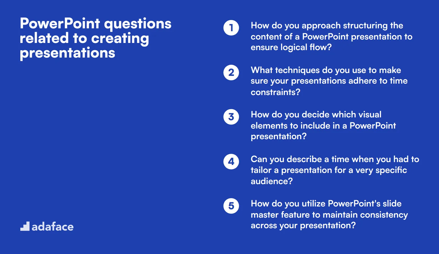 12 PowerPoint questions related to creating presentations