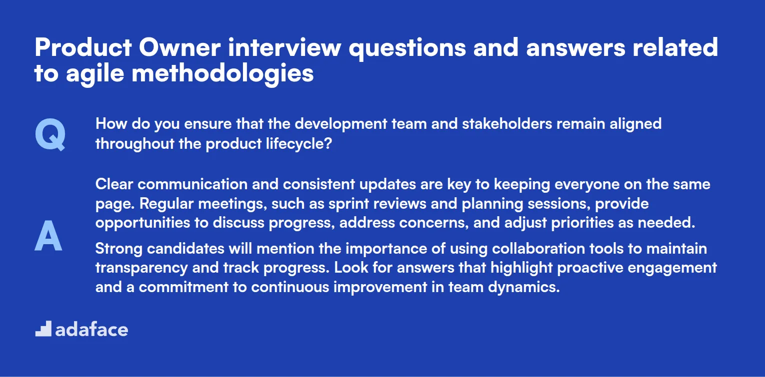 8 Product Owner interview questions and answers related to agile methodologies