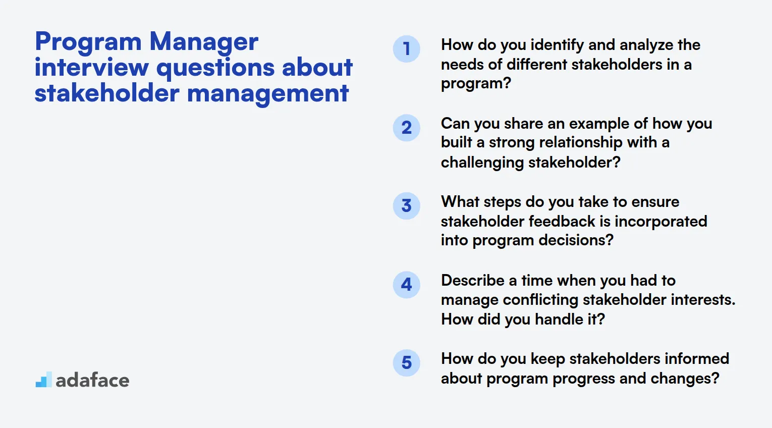 12 Program Manager interview questions about stakeholder management