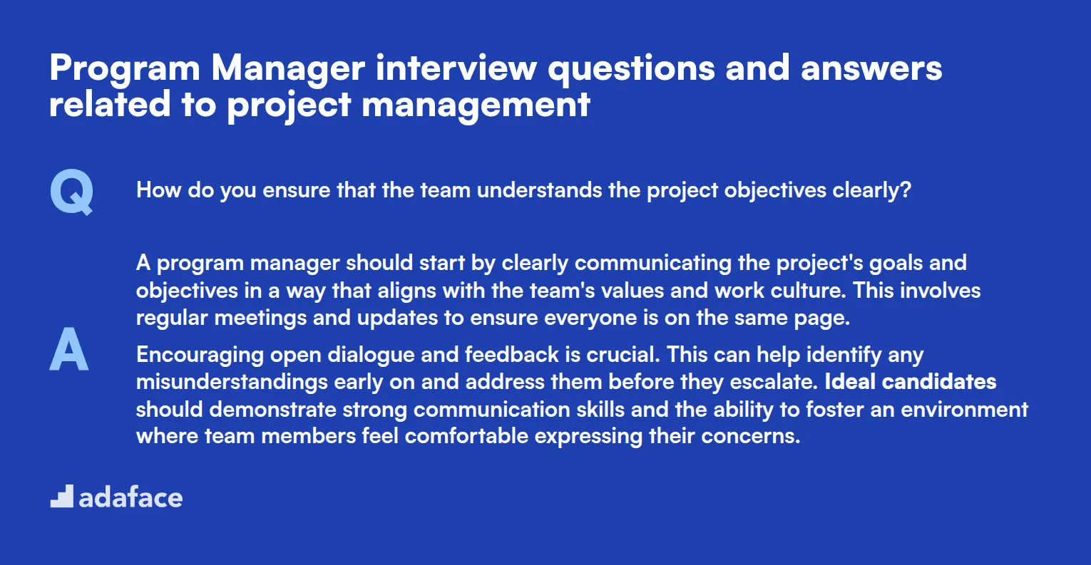 7 Program Manager interview questions and answers related to project management