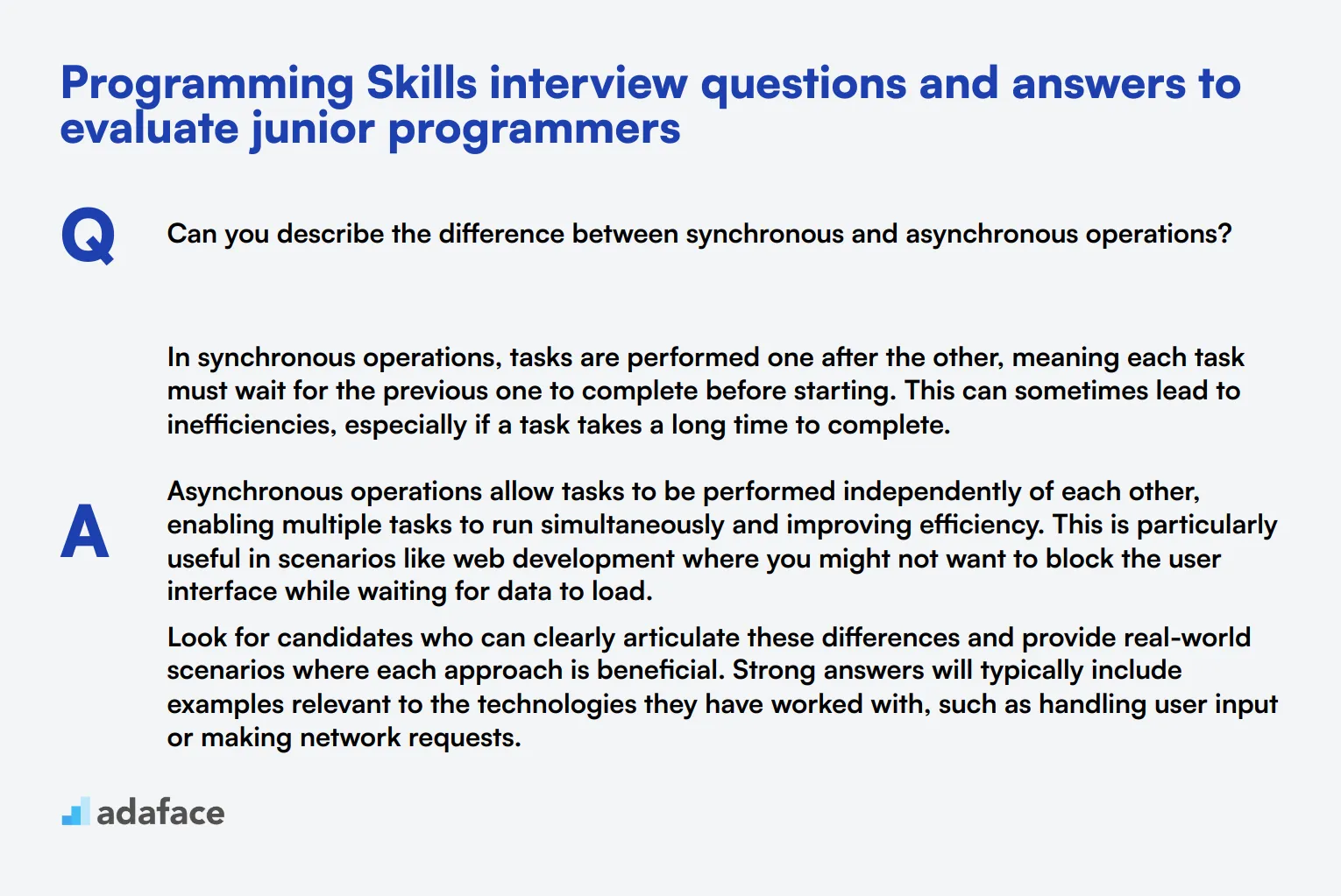 8 Programming Skills interview questions and answers to evaluate junior programmers