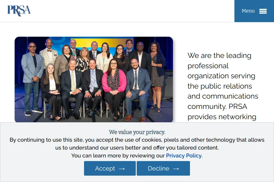 PRSA Job Center screenshot