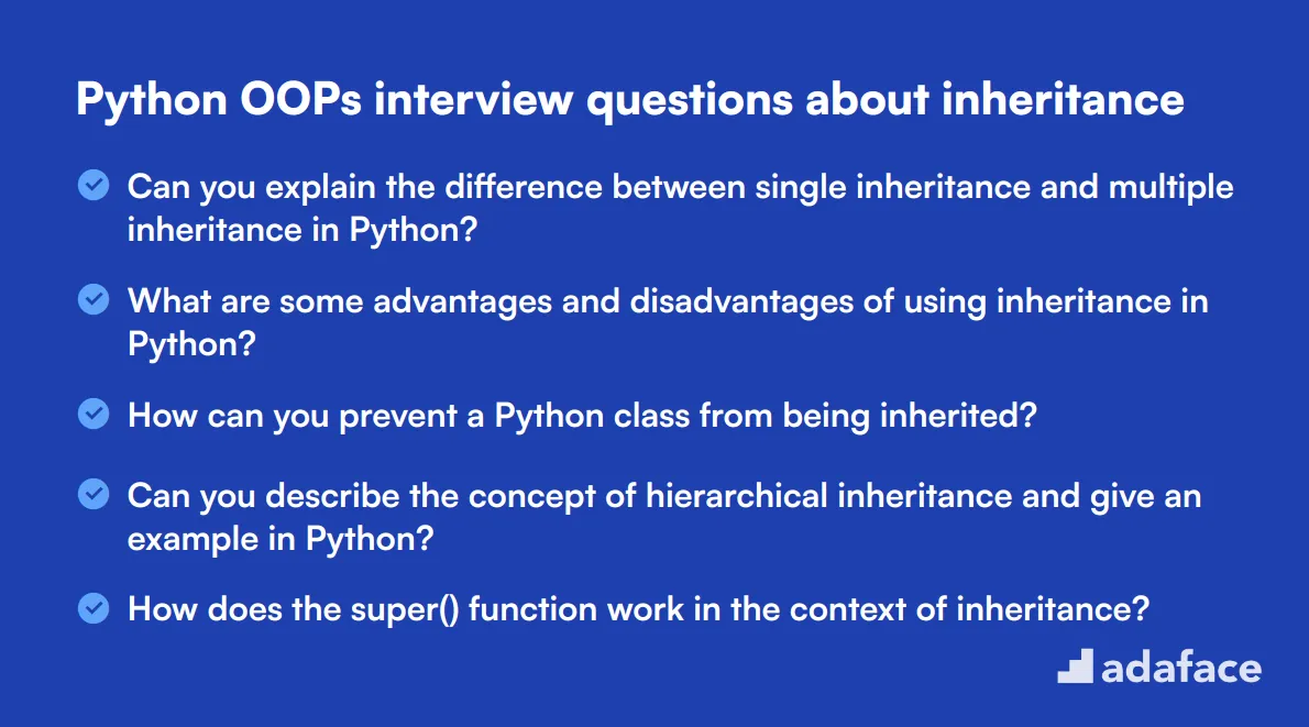 12 Python OOPs interview questions about inheritance