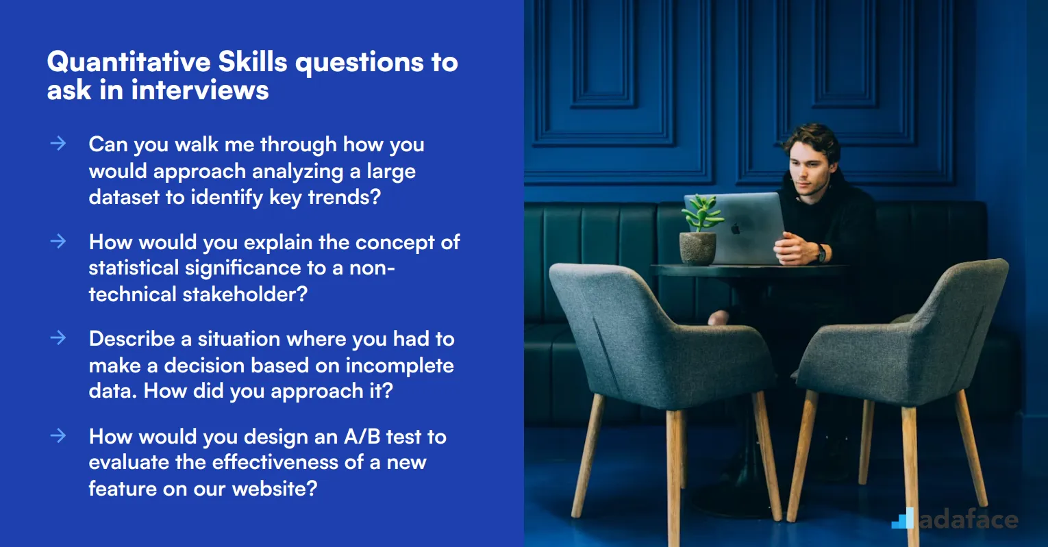 Top 8 Quantitative Skills questions to ask in interviews