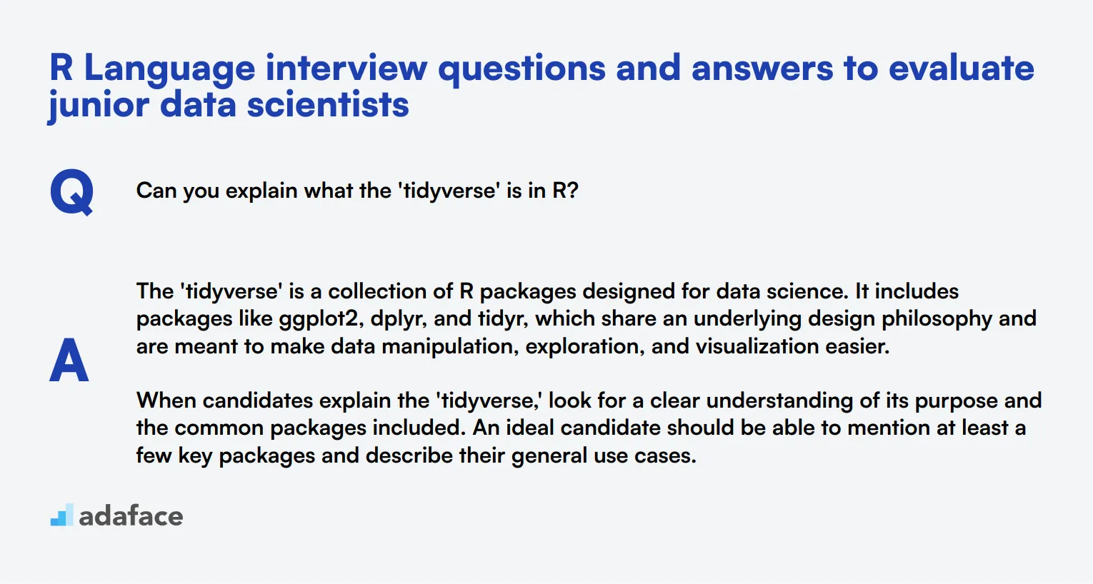 8 R Language interview questions and answers to evaluate junior data scientists