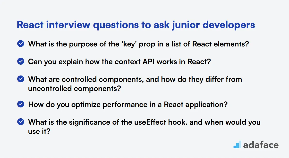 10 React interview questions to ask junior developers