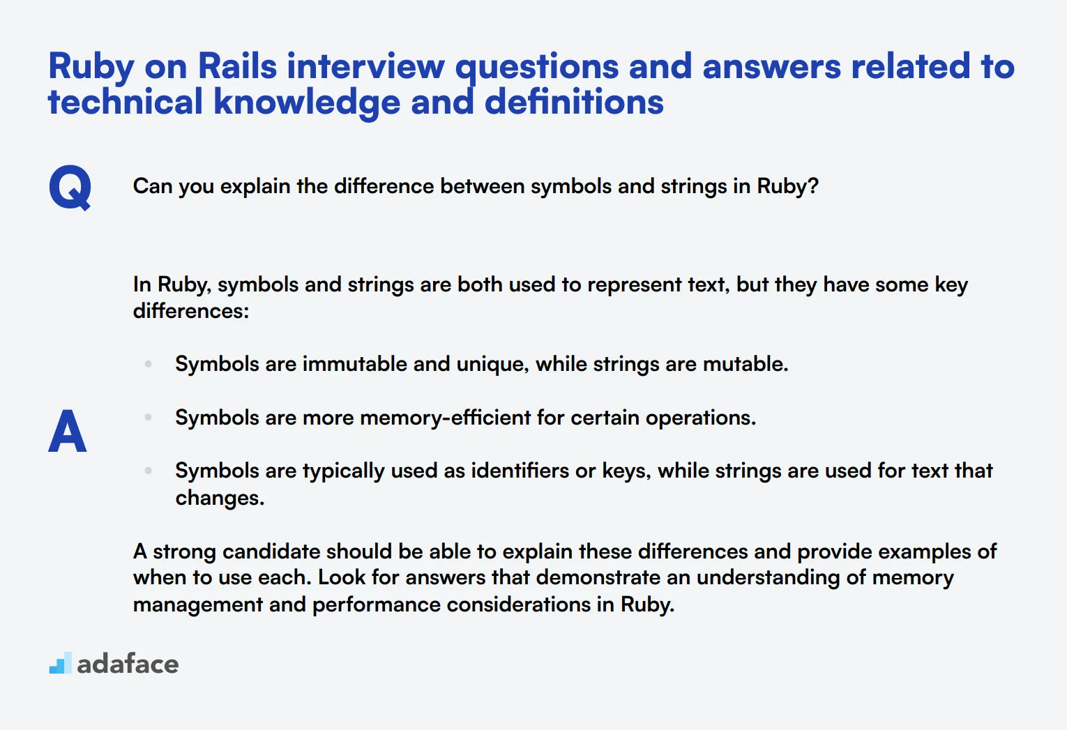 6 Ruby on Rails interview questions and answers related to technical knowledge and definitions