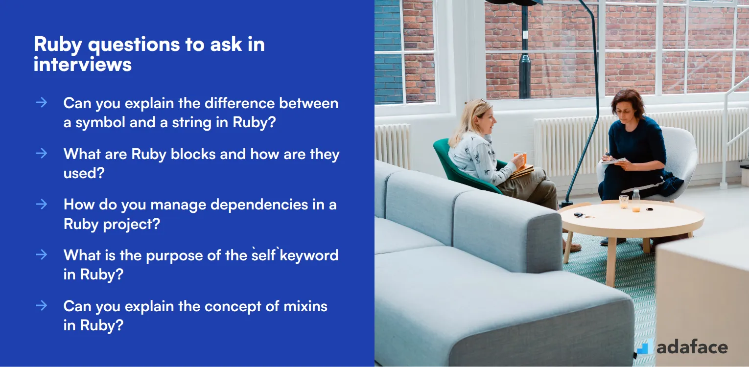 Top 9 Ruby questions to ask in interviews