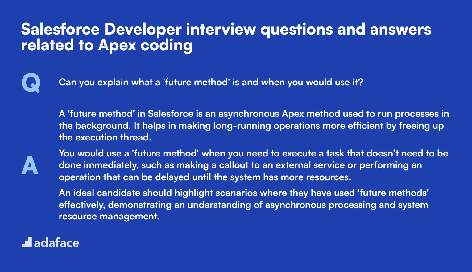 9 Salesforce Developer interview questions and answers related to Apex coding