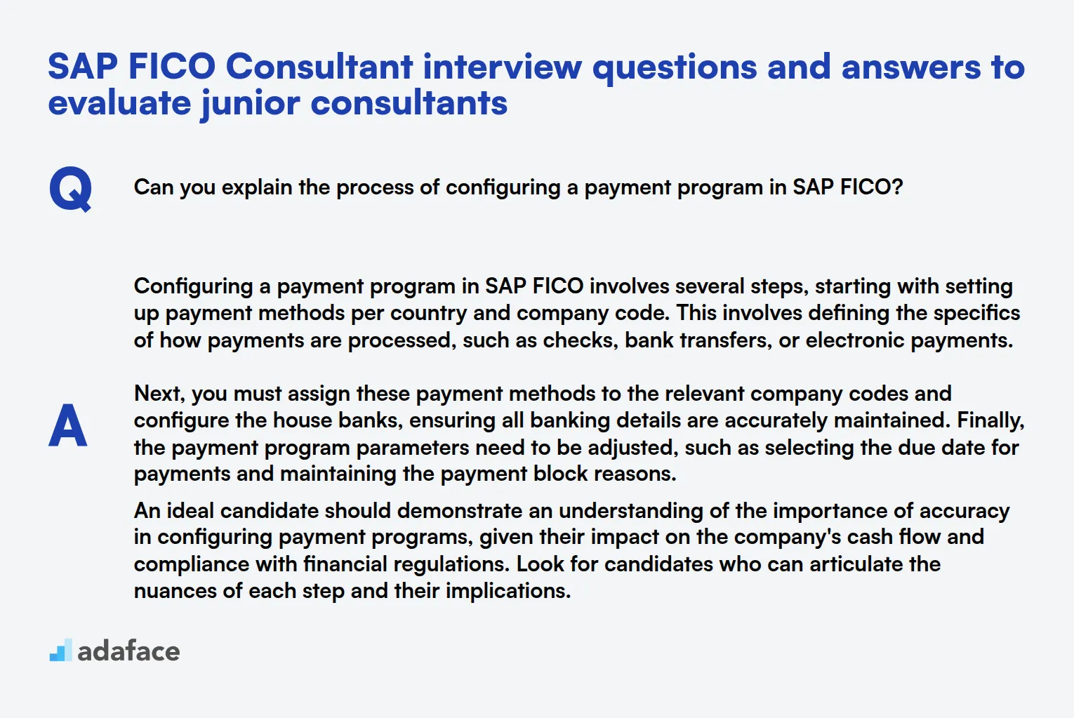 8 preguntas y respuestas de la entrevista del consultor SAP FICO para evaluar a los consultores junior