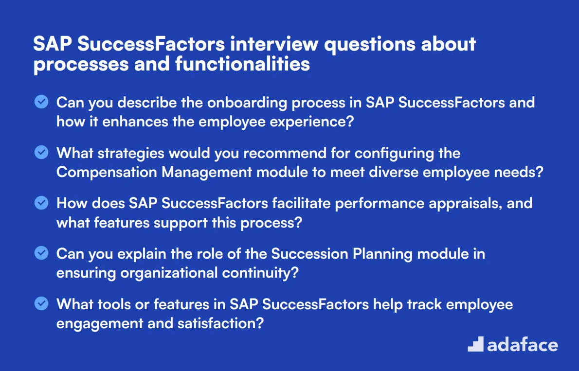 10 SAP SuccessFactors interview questions about processes and functionalities