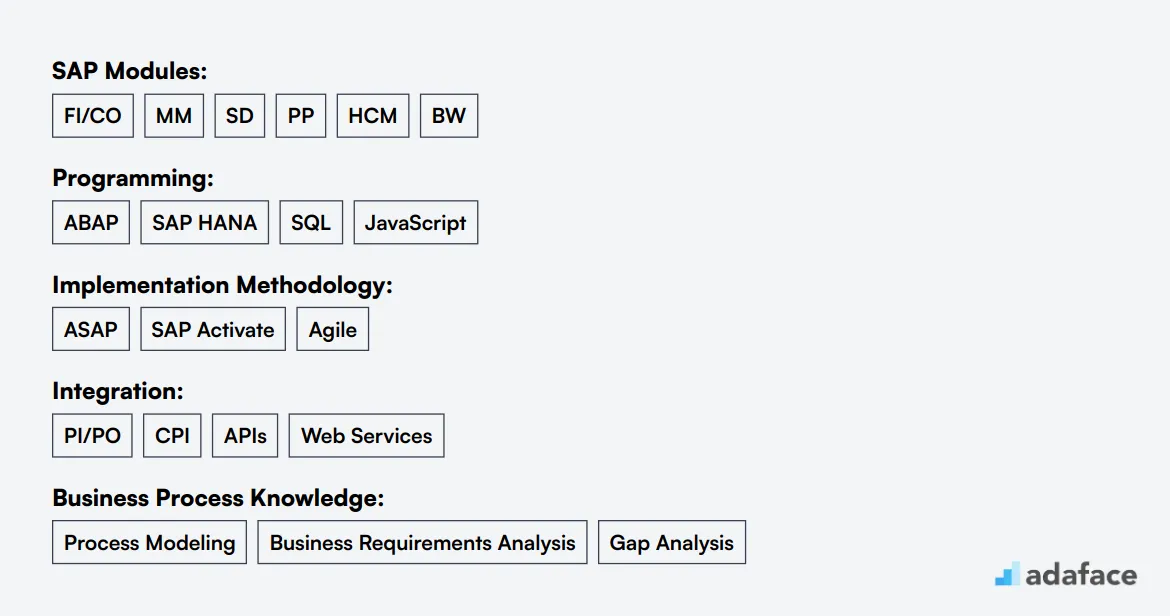 Ideal skills required for Sap Technical Consultant