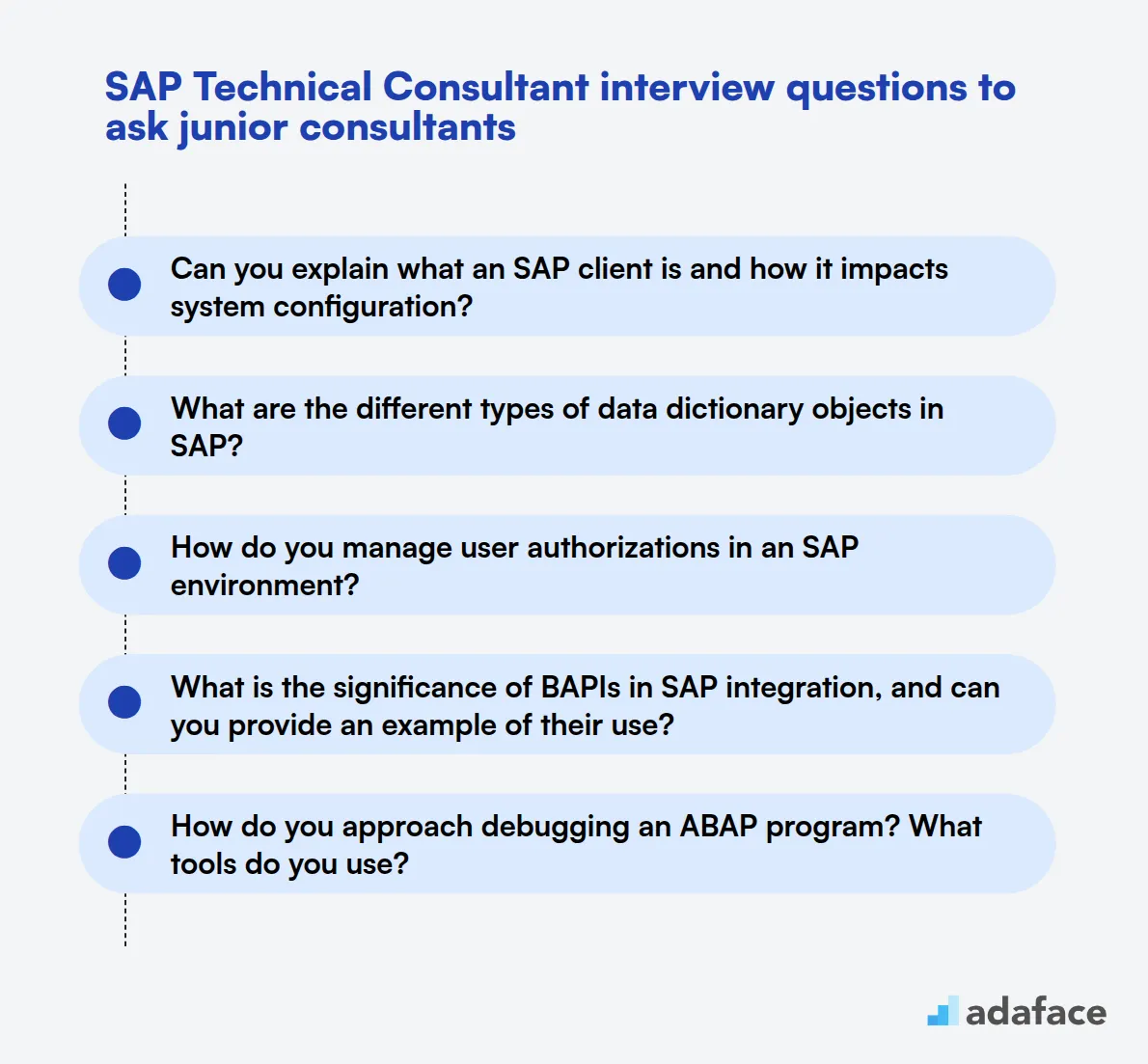 20 SAP Technical Consultant interview questions to ask junior consultants