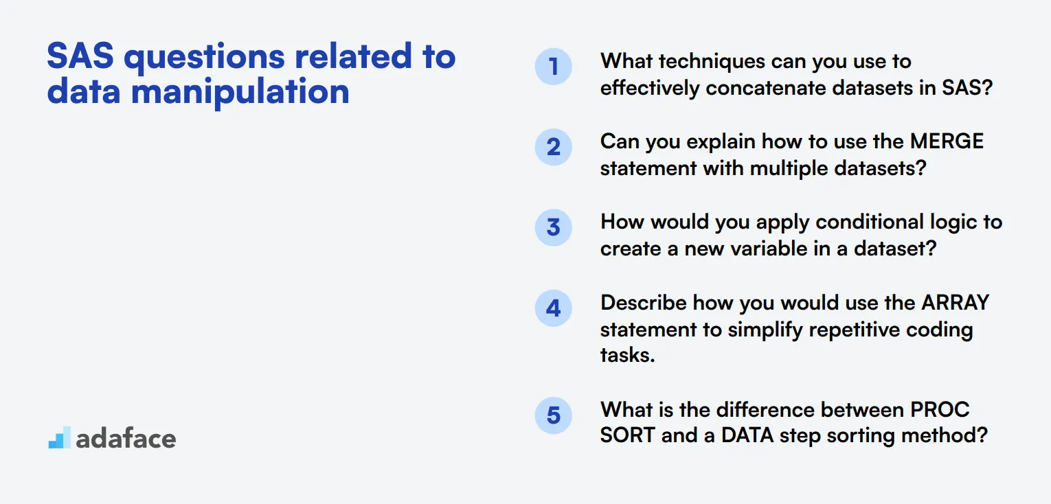 10 SAS questions related to data manipulation