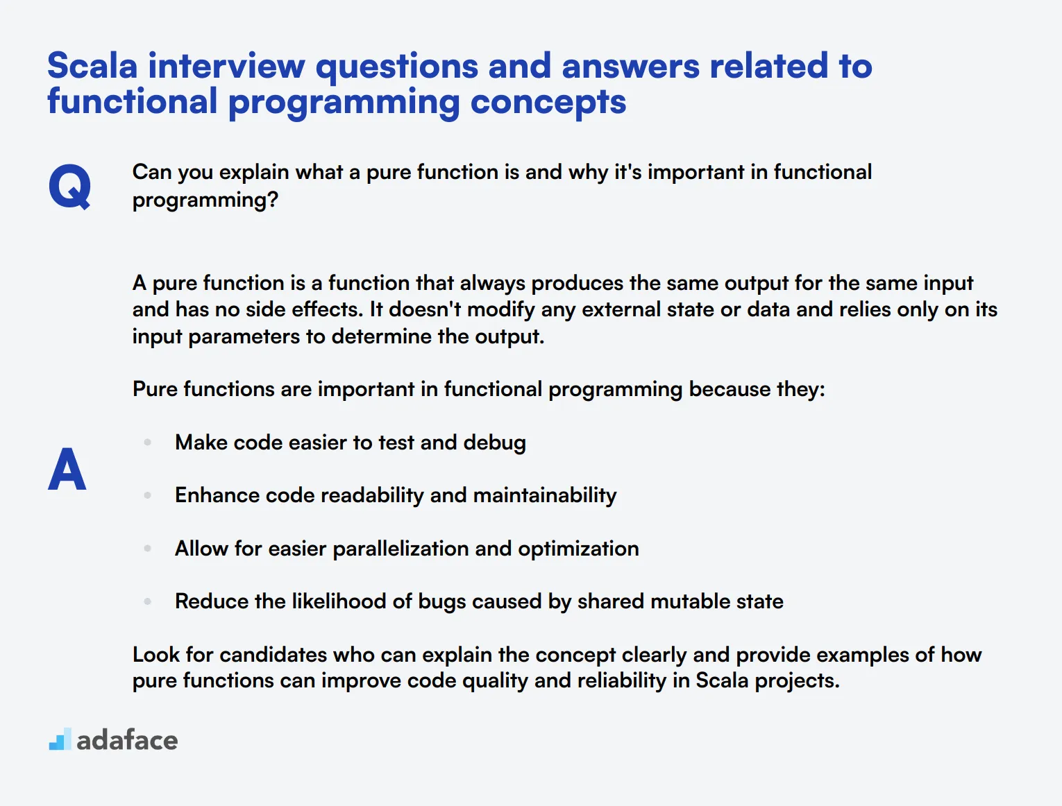 6 Scala interview questions and answers related to functional programming concepts