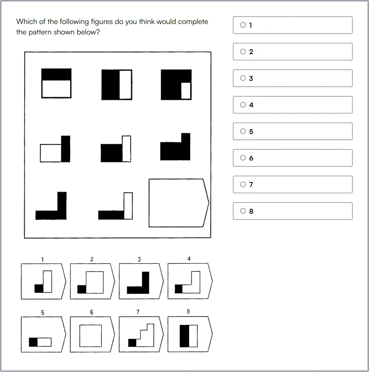 Customer Service Aptitude Test sample question