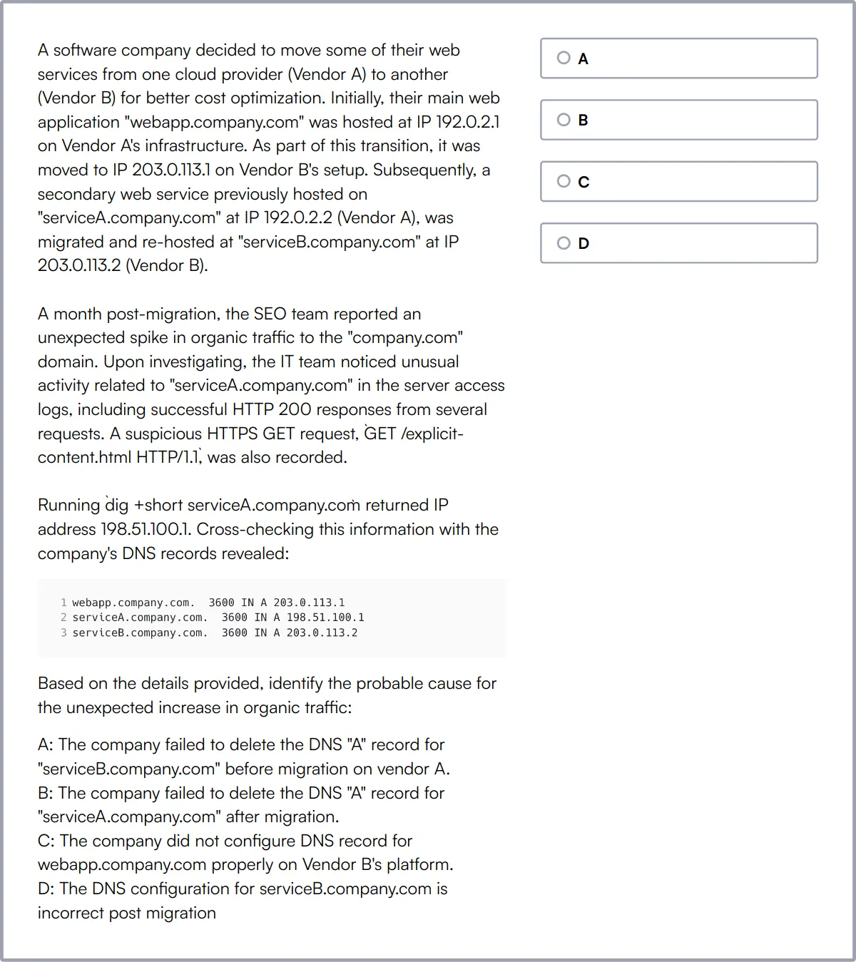 Ethical Hacking Test sample question