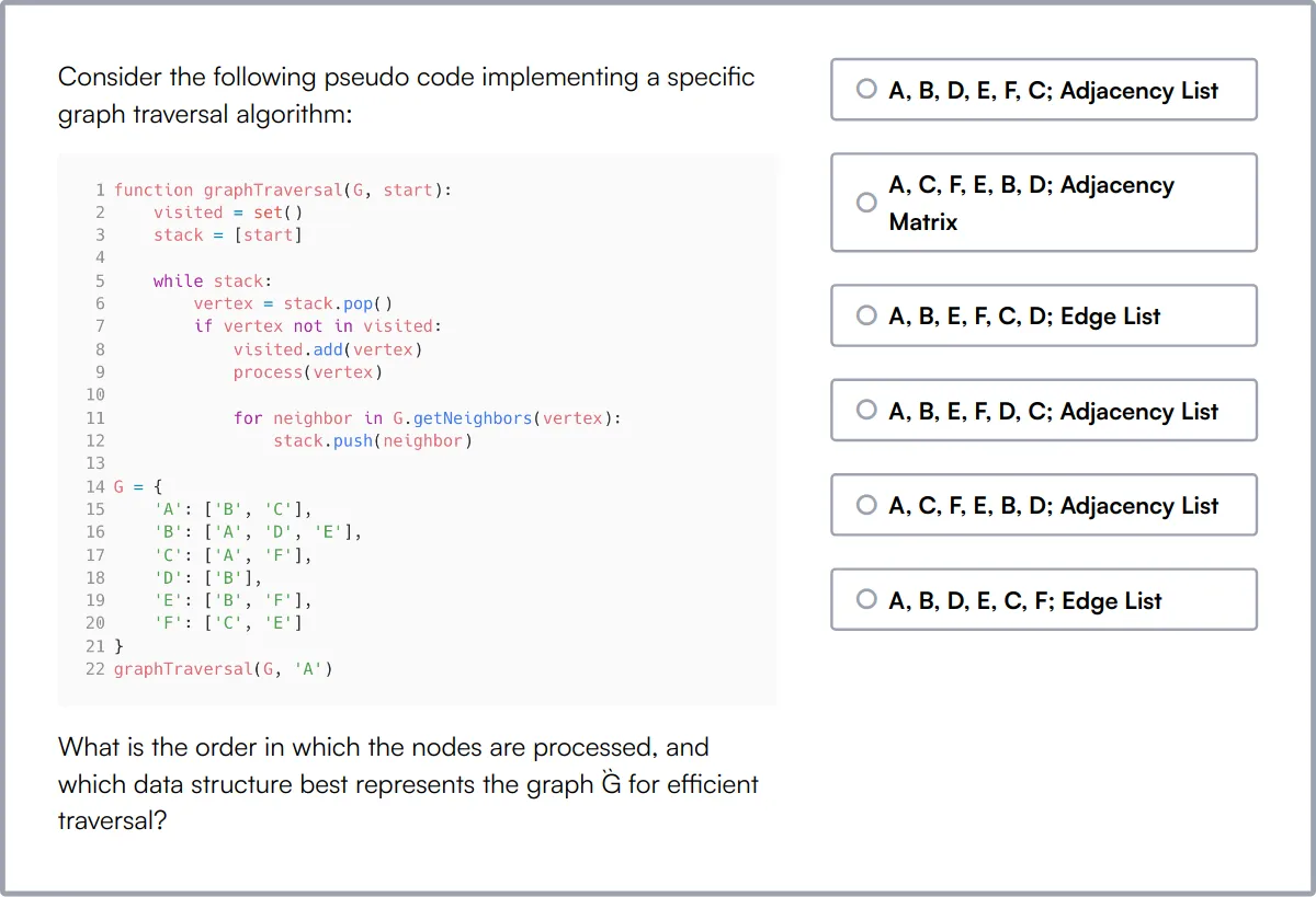 Software Engineering Online Test sample question