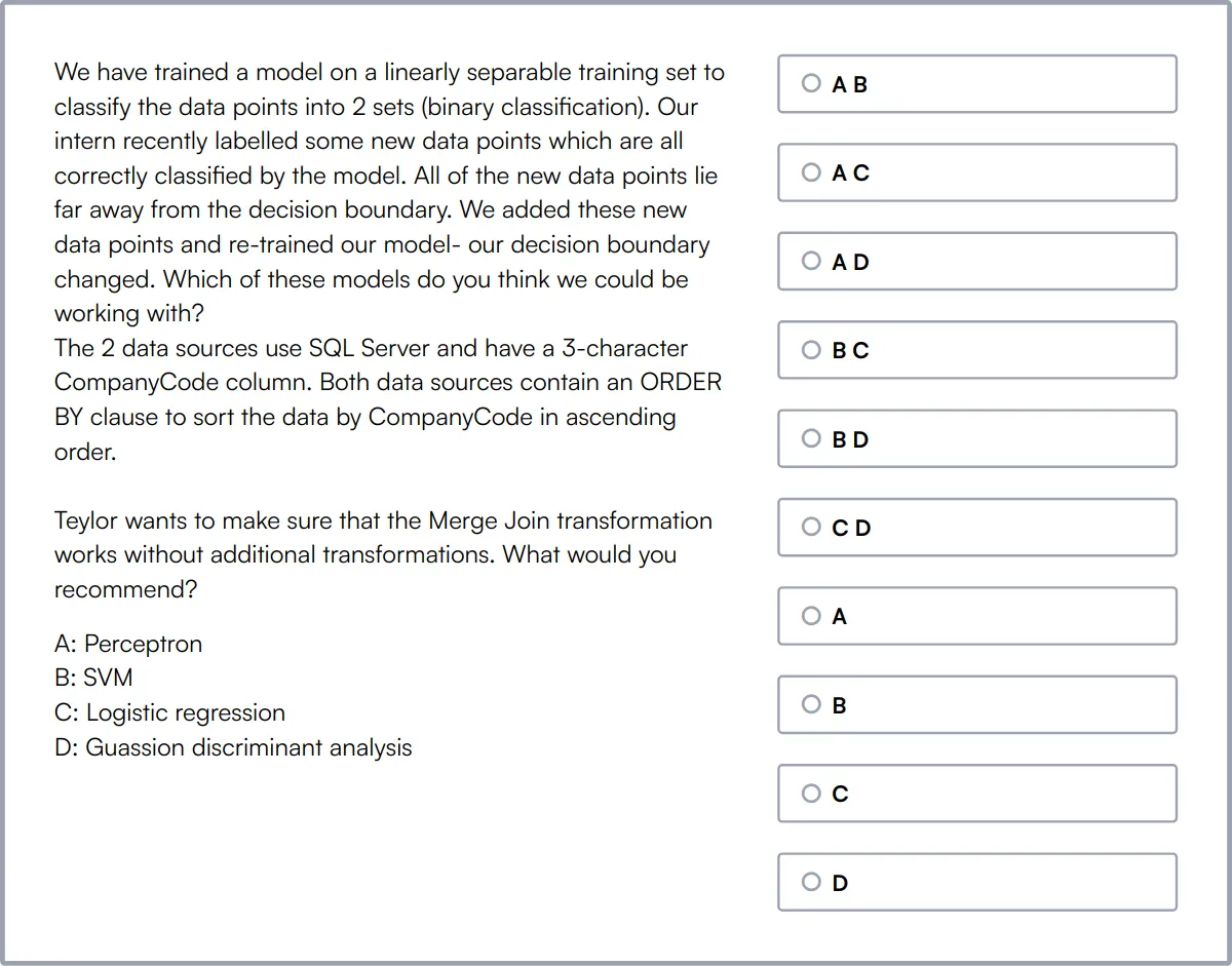 Computer Vision Test sample question